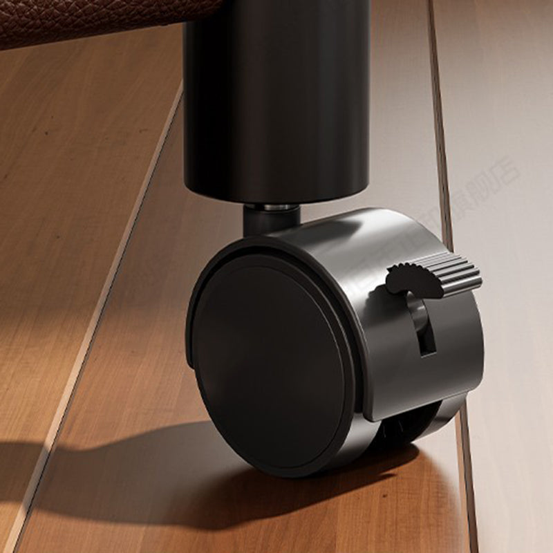 Modern Minimalist Carbon Steel Faux Leather Rectangular Hall Tree Movable Versatile Storage For Living Room & Bedroom
