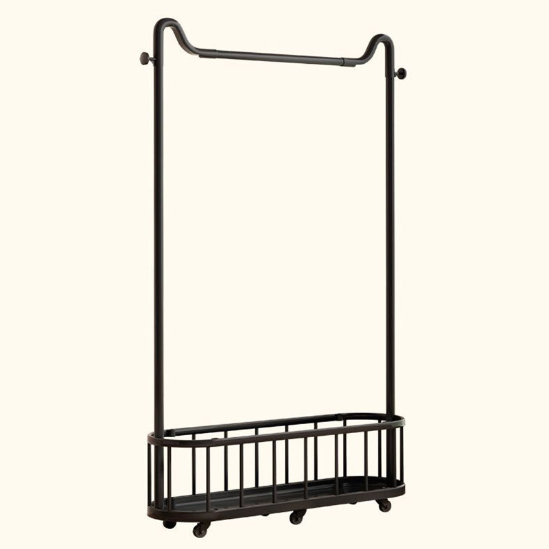Contemporary Creative Carbon Steel Rectangular Cat Ear Hall Tree 1-Cabinet Movable Multi-functional Storage For Living Room & Bedroom