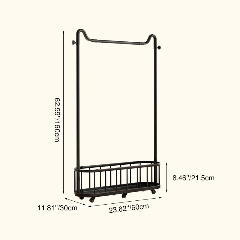 Contemporary Creative Carbon Steel Rectangular Cat Ear Hall Tree 1-Cabinet Movable Multi-functional Storage For Living Room & Bedroom