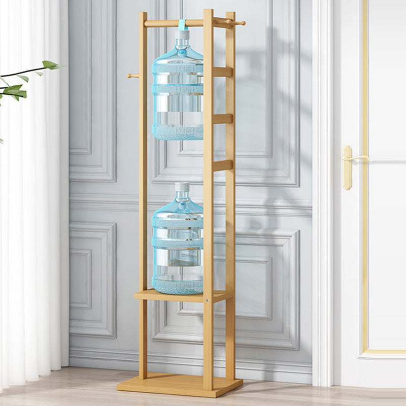 Modern Minimalist Nan Bamboo Triangle Rectangular Hall Tree 2-Tier For Living Room & Bedroom
