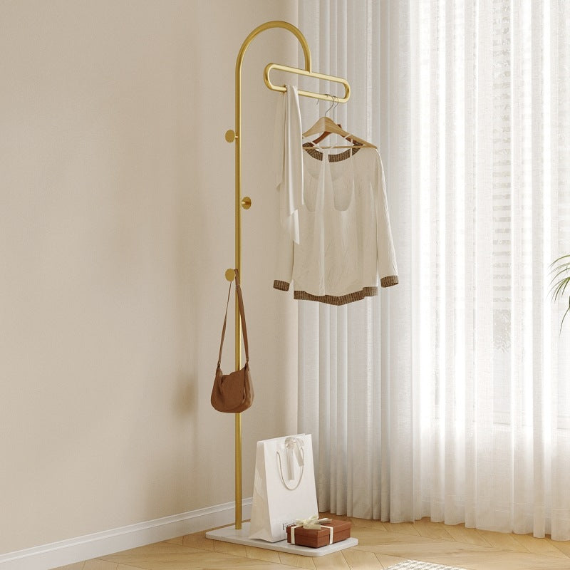 Modern Minimalist Iron Stone Slab Rectangular Hall Tree For Bedroom & Living Room