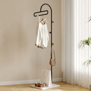 Modern Minimalist Iron Stone Slab Rectangular Hall Tree For Bedroom & Living Room