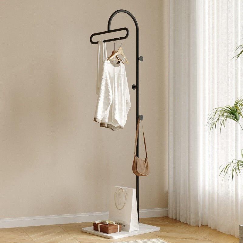 Modern Minimalist Iron Stone Slab Rectangular Hall Tree For Bedroom & Living Room