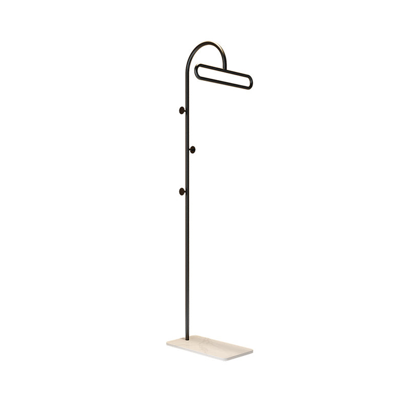 Modern Minimalist Iron Stone Slab Rectangular Hall Tree For Bedroom & Living Room