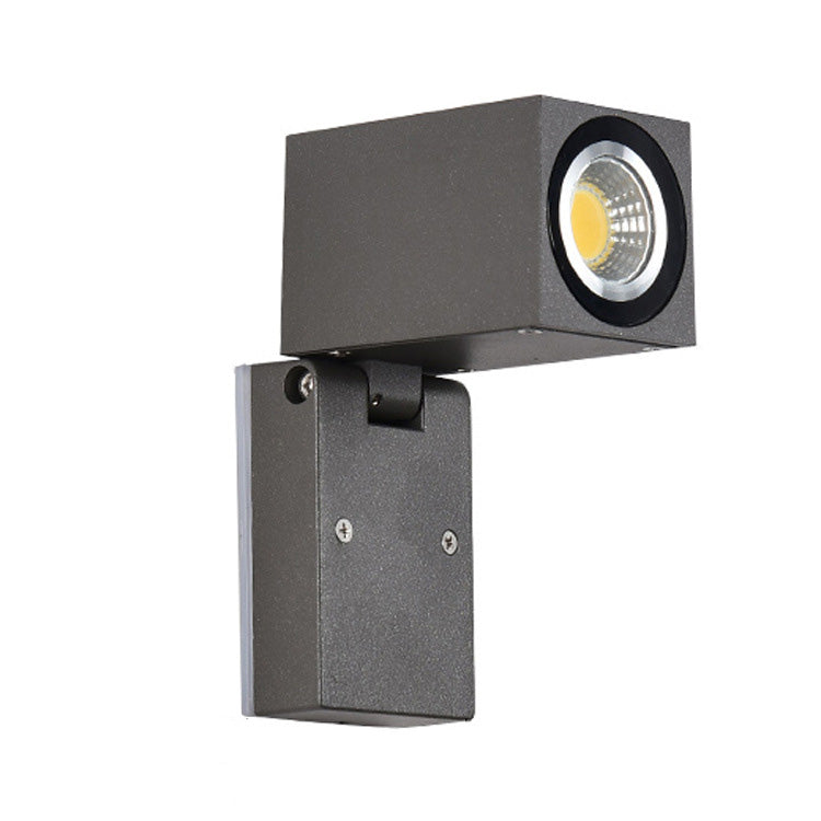 Modern Minimalist Rectangular Aluminum 1-Light Wall Sconce Lamp For Outdoor