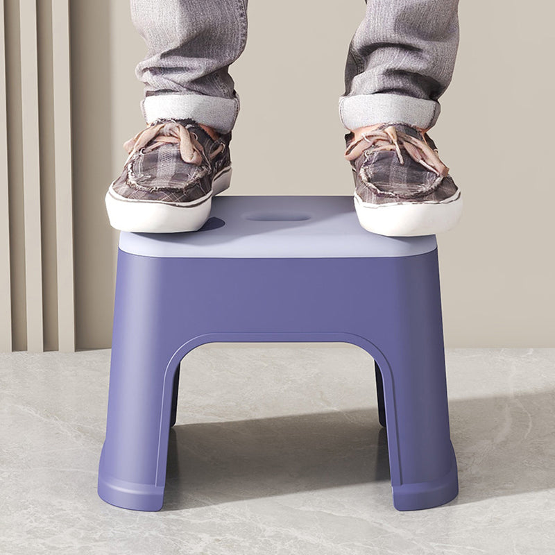 Modern Minimalist PP Plastic Stackable Space-Saving Low Stool Backless Armless Kids For Bathroom & Entryway