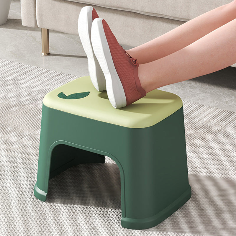 Modern Minimalist PP Plastic Stackable Space-Saving Low Stool Backless Armless Kids For Bathroom & Entryway