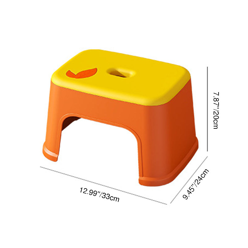 Modern Minimalist PP Plastic Stackable Space-Saving Low Stool Backless Armless Kids For Bathroom & Entryway