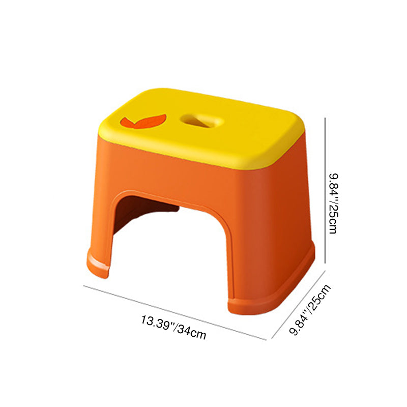 Modern Minimalist PP Plastic Stackable Space-Saving Low Stool Backless Armless Kids For Bathroom & Entryway