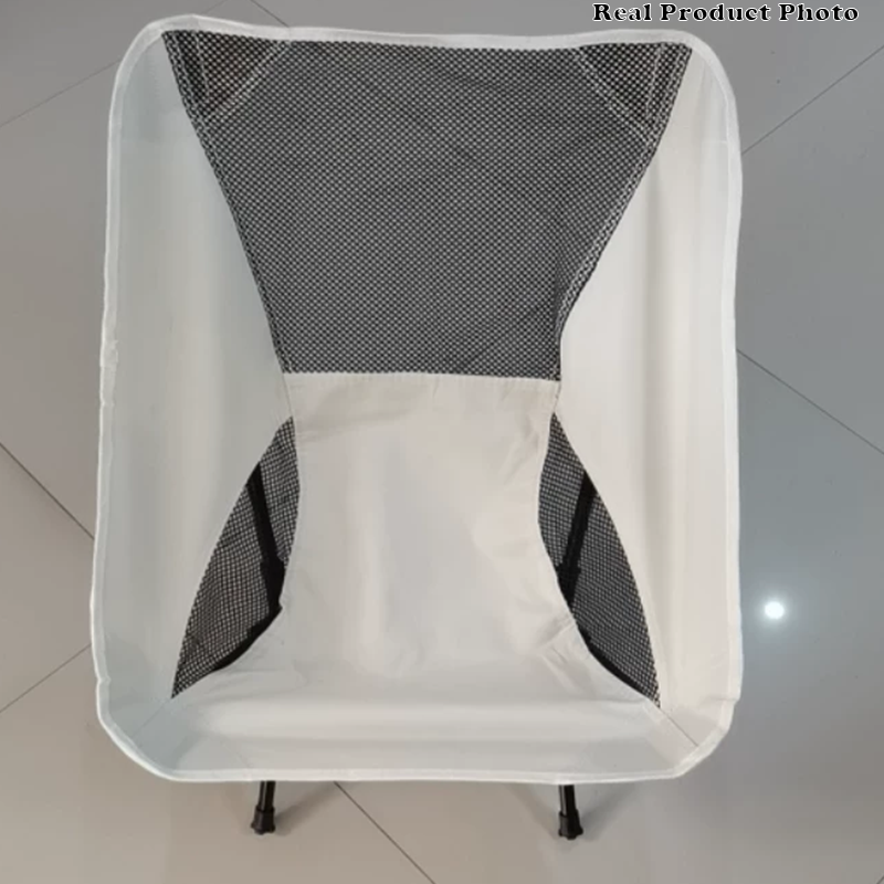 Modern Minimalist Carbon Steel Oxford Fabric Curved Foldable Camping Chair Backrest Armless For Outdoor & Garden