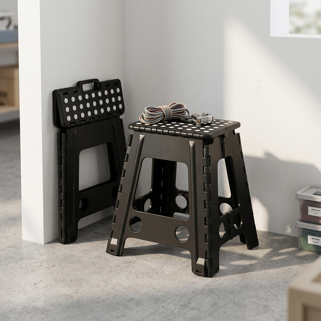 Modern Minimalist PP Foldable Trapezoid Chair Portable Chair For Living Room