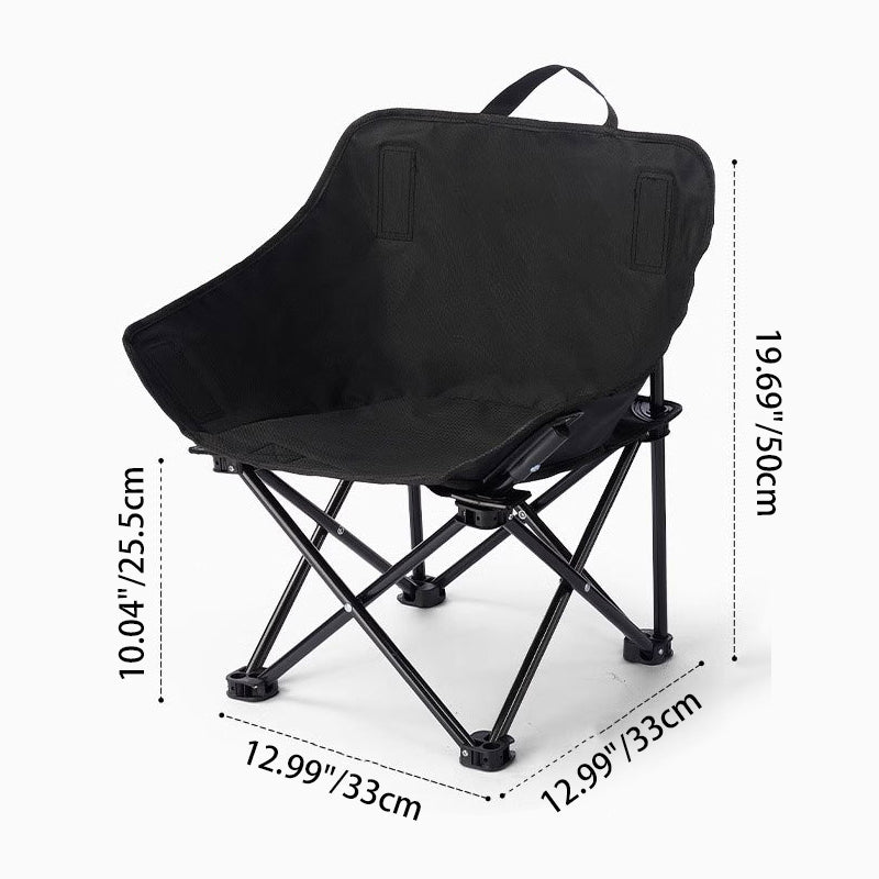 Modern Minimalist Arc-Shaped Steel Pipe Oxford Fabric Cotton Outdoor Foldable Camping Chair Backrest Armless For Garden