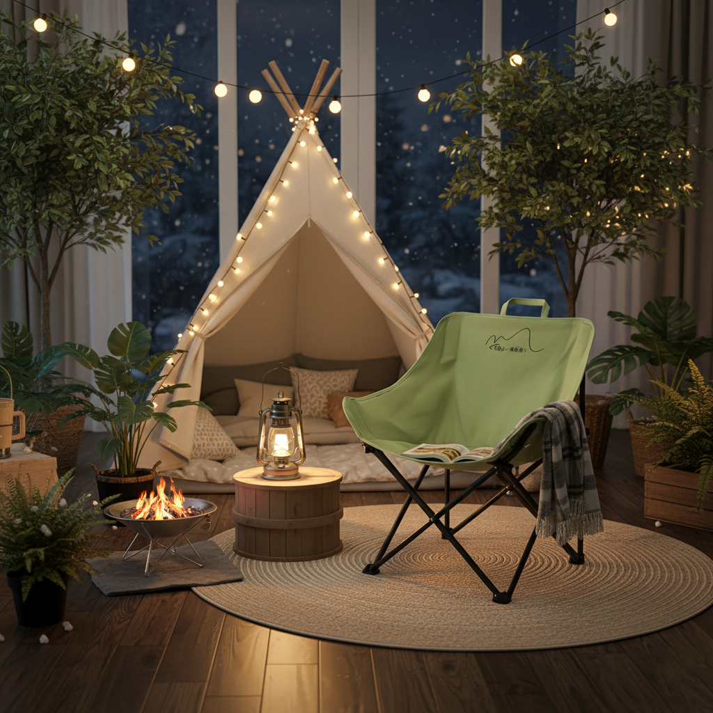 Modern Minimalist Arc-Shaped Steel Pipe Oxford Fabric Cotton Outdoor Foldable Camping Chair Backrest Armless For Garden