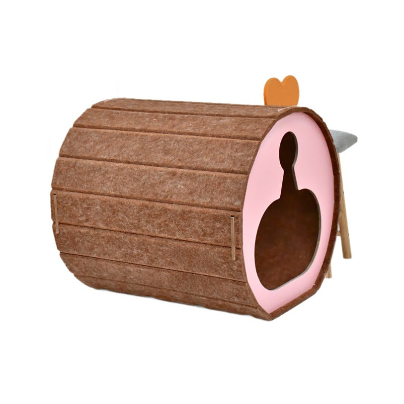 Modern Simplicity Cylinder Felt MDF Movable Scratch-Resistant Cat Bad For Living Room