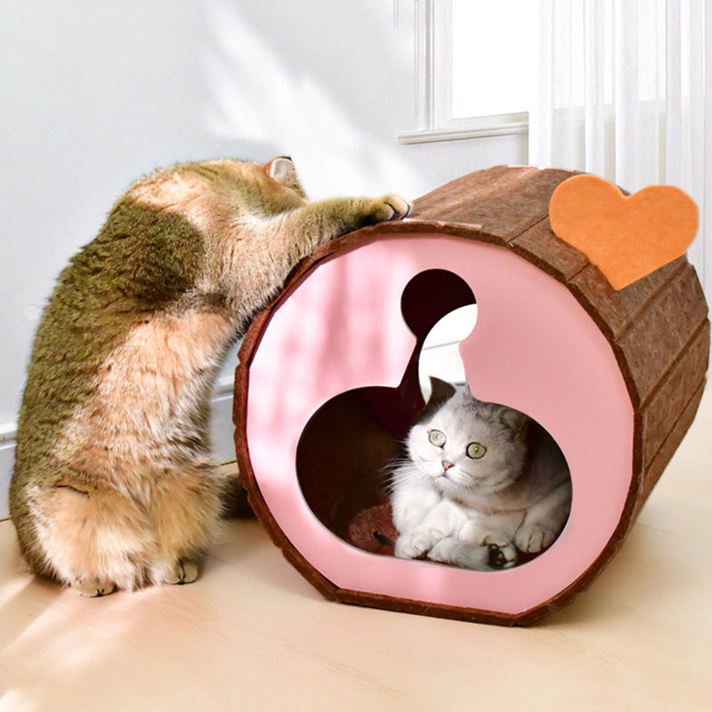 Modern Simplicity Cylinder Felt MDF Movable Scratch-Resistant Cat Bad For Living Room