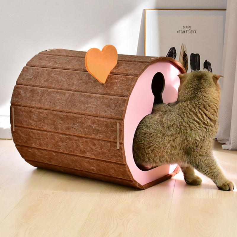 Modern Simplicity Cylinder Felt MDF Movable Scratch-Resistant Cat Bad For Living Room