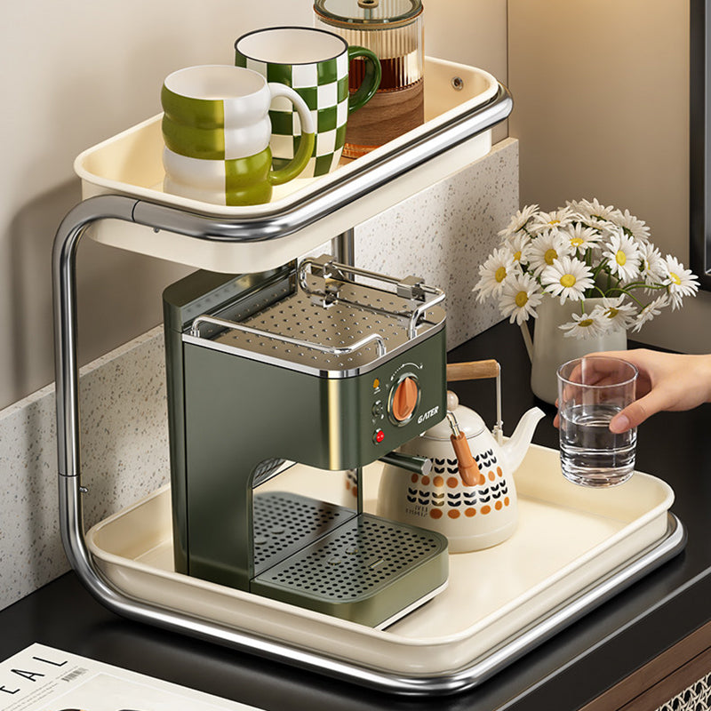 Modern Minimalist Carbon Steel Space-Saving Cup Holder Organizer Storage Shelf 2-Tier For Entryway & Living Room