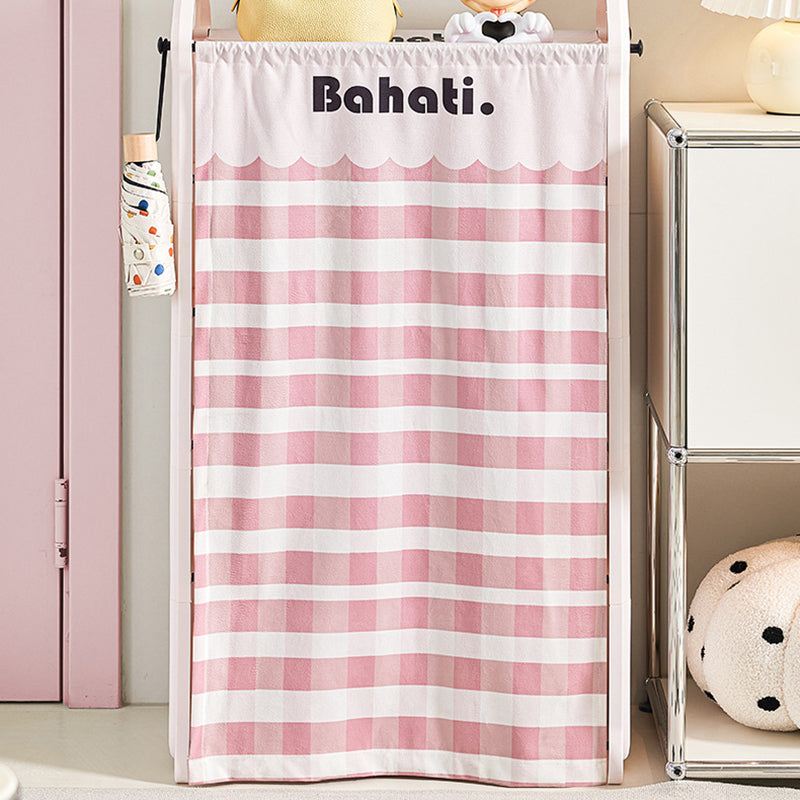 Modern Minimalist PP Fabric Steel Tube House-Shaped Space-Saving Pink And White Dustproof Shoe Organizer With Curtain Shoe Storage 3-6 Tier For Entryway