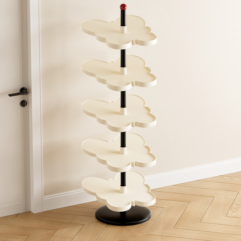Modern Art Deco PP Plastic Stainless Steel Butterfly Space-Saving Lightweight Shoe Storage Rack 2/3/4/5-Tier For Entryway & Hallway