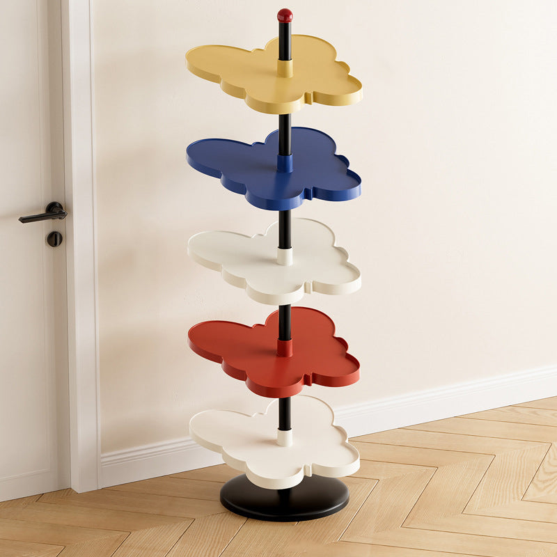 Modern Art Deco PP Plastic Stainless Steel Butterfly Space-Saving Lightweight Shoe Storage Rack 2/3/4/5-Tier For Entryway & Hallway