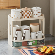 Modern Minimalist Plastic Rectangular Tabletop Storage Shelf 3-Layer For Living Room & Dining Room