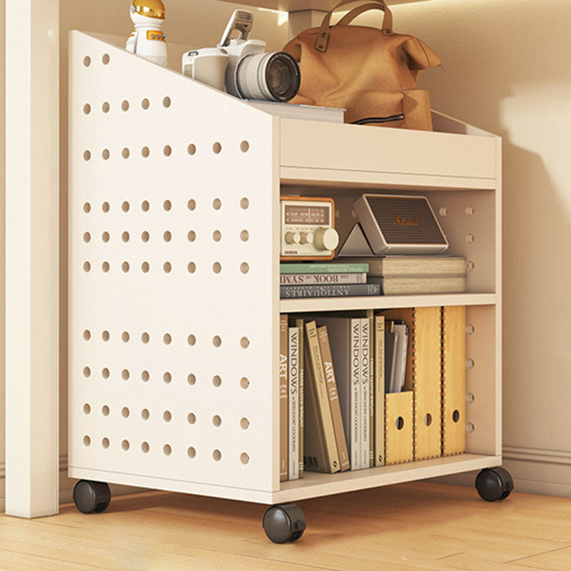 Modern Minimalist Trapezoid MDF Movable Floor-Standing Storage Shelf 1/2/3-Tier For Study